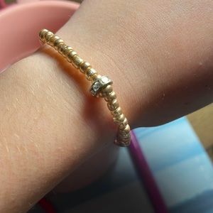 Rose gold, and silver bracelet